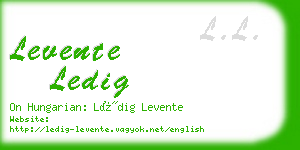 levente ledig business card